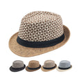 Wholesale Summer Breathable Assorted Colors Strap Paper Straw Fedora Hat