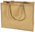 Pack of 12 Jute/Burlap Tote Bags Soft Cotton Handles Laminated Interior LargeEco Friendly Shopping Jute Tote Bag