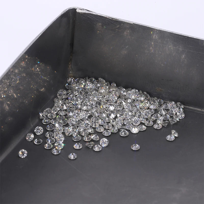 Lab Diamonds 0.003ct to 0.07ct 0.8mm to 2.6mm HPHT Melee Synthetic Stone Round Lab Grown Diamonds for Jewelry Making