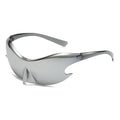 Y2K Silver Sunglasses Color Hollowed Out Future Sense of Technology Hot Girls Net Red Sunglasses Women Sunglasses Trendy Men