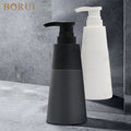 BORUI Luxury 200ml 300ml Cone-Shaped Shampoo Lotion Pump Bottle Black White for Face False Eyelashes Wigs Skin Care Serum