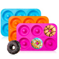 Hot Sale Non-stick Eco-Friendly 6 Cavity Silicone Donut Molds with Customized Color for Cake Cupcakes Cookies Bagels