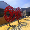Outdoor Abstract Metal Stainless Steel Perpetual Motion Wind Powered Kinetic Statue Moving Sculpture for Garden Decoration