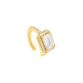 Fashion Jewelry Gold Filled 925 Sterling Silver Cubic Zircon Baguette Ear Cuff Earrings