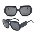 Luxury Handmade Rectangle Thick Acetate Sunglasses UV400 Polarized Lenses in Brown Gray Tea Frame Colors