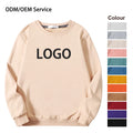 Knitted Baggy Customised Katun Kosong Emboss Oversized Crew Neck Pullover Sweatshirt Women Full Plaid Casual Supplier Light Fall