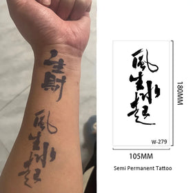 Herbal Tattoo With Juice Semi Permanent Premium Flower Arm Waterproof Male Fake Tattoo Sticker Semi Permanent Premium Flower Arm