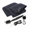 Custom Golf Microfiber Towel Magnetic Waffle Golf Club Towel With Hook and Clips
