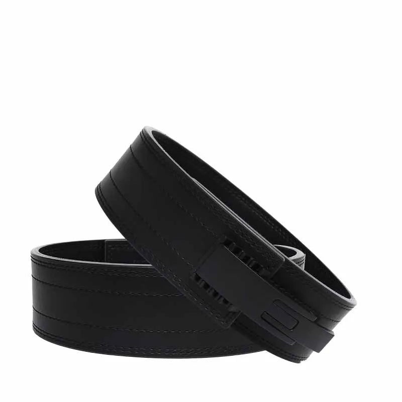 Custom Logo Fitness Exercise Gym Buckle Leather Weightlifting Back Body Building Support Leather Lever Belt Powerlifting Belt
