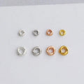 High Grade S925 Sterling Silver Circle Braided Twisted Stacking Gold Plated Spacer Beads for Jewelry Making
