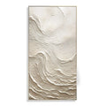 Home Decoration Handmade Canvas Artwork Thick White Textured Modern Painting 3D Abstract Wall Art