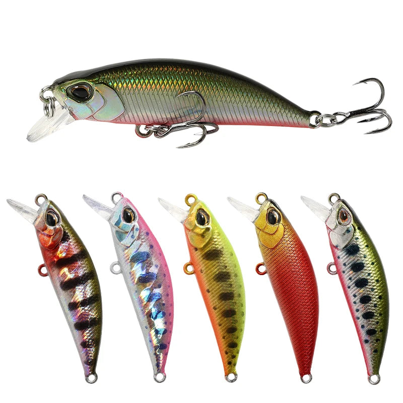 Top Right M045B 50mm 5g Bass Fishing Lures Mini Sinking Minnow Lure for Freshwater River Stream Bass Trout Lure Jerkbait