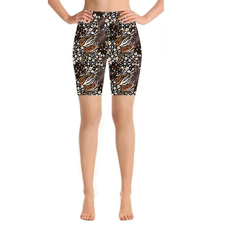 Summer Trendy Spandex Polyester Double Brushed All Over Print Customized Shorts Sublimation Women Shorts