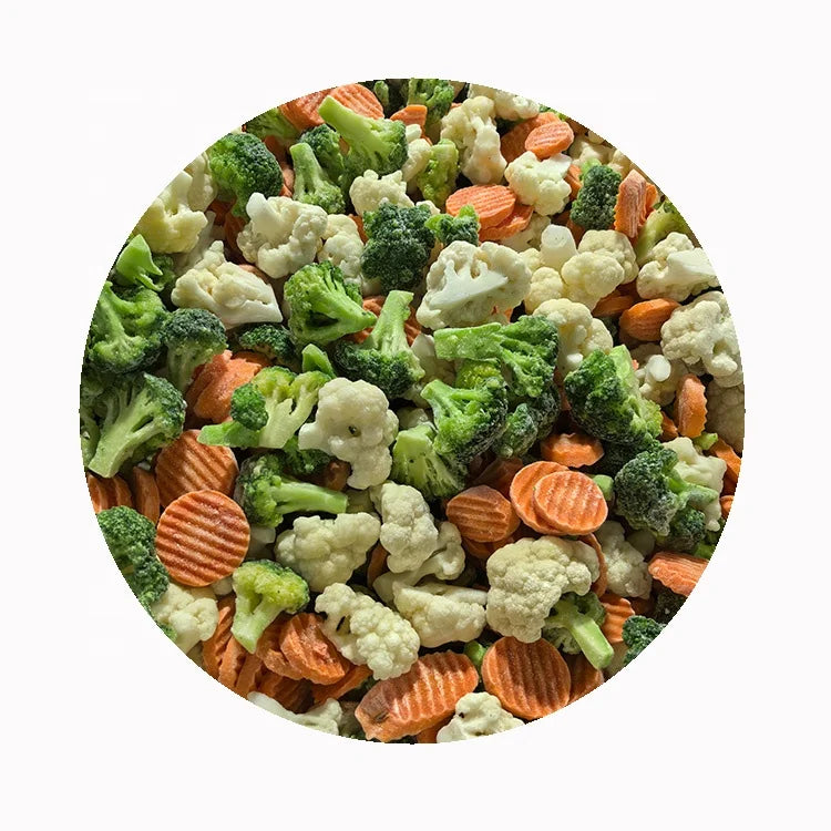 XMSD IQF Frozen Chopped Mixed Vegetables Best Natural Winter Blend Asian Carrot Peas Corn Potato Cauliflower Broccoli Packet
