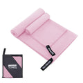 Premium Quality Portable Workout Fitness Sport Towel With Elastic Band Pink Microfiber Gym Towel With Bag