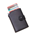 Latest Market Trends Business Minimalist Leather RFID Protected Short Credit Card Holder Men's Small Pop-up Wallet with Chains