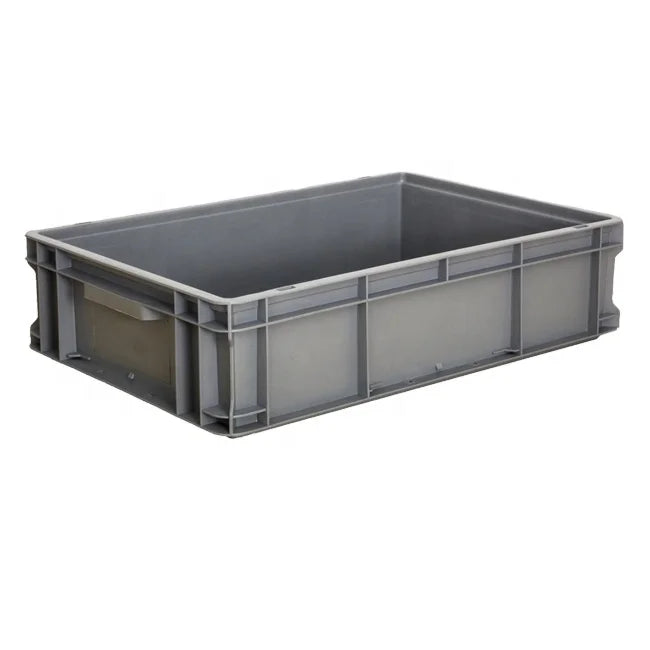 600*400*148mm Recyclable Solid Plastic Storage Tote Crate Moving Box