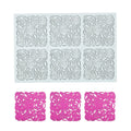 Saffron Flower Bloom Rose Silicone Mold for Cake Decoration Rose Shape Fondant Lace Silicon Mat for Fondant Face