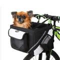 Outdoor Pet Bike Bag for Small Dogs Cats Eco-Friendly Breathable Plastic Carrier Zipper Closure Bicycle Front Basket Car Travel
