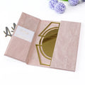 Pink Velvet Laser Cut Wedding Invitations Gate Fold Hardcover Luxury Handmade Mirror Acrylic Envelope Music Angel Style Paper