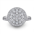 Somen 925 Sterling Silver Rings Round Cubic Zirconia Full Inlay Women Engagement Ring Wholesale