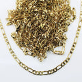 BMZ 2025 18K Gold Figaro Necklace 60*0.5cm Brass Chain Real Gold Plating Agate Stone Christian Religious Anniversary Occasion