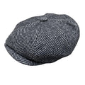 Men's Herringbone Flat Ivy Newsboy Hat Wool Blend Tweed Gatsby Cabbie Octagonal Cap Vintage Winter Hat in S-XL Sizes