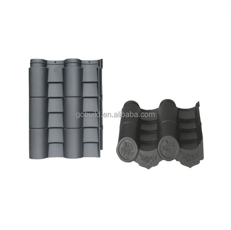 Asia Style Traditional Roof Tiles for Villas Yards Pagoda Temple Taoism Buildings Strong Durable Alternative to Clay Roof