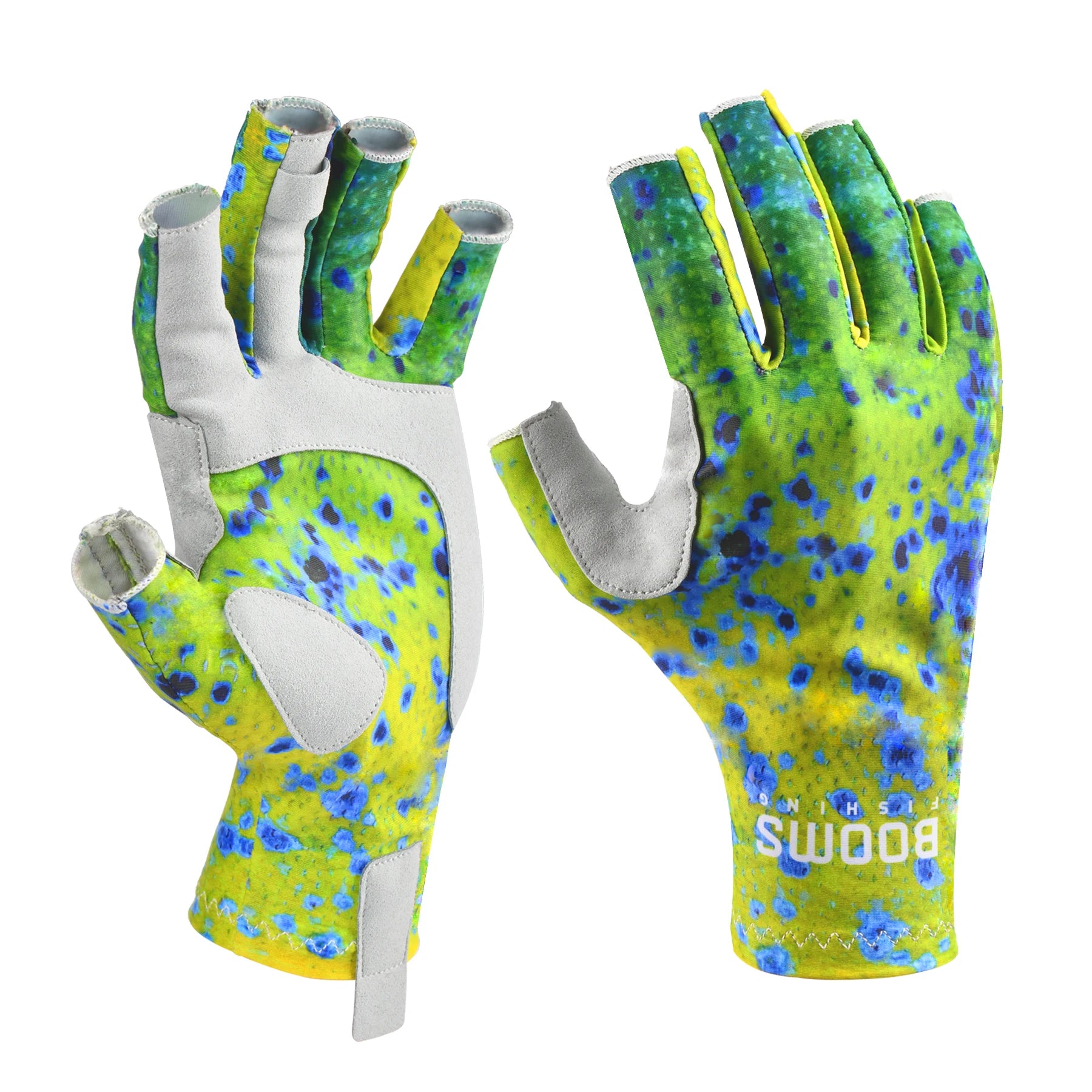 Booms Fishing Gloves FG2 Outdoor Uv protection Fingerless Sun Fishing Gloves