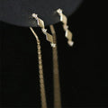 CAOSHI Wholesale Unique Silver Plated Chain Stud Earring Long Tassel Girls Gold Fashion Earrings Women