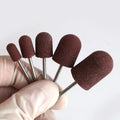 Abrasive Manufacturer Nail Care Tool and Equipment Nail Beauty Fused Alumina Sanding Cap for Nail Polishing in Brown
