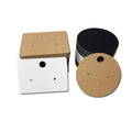 Small Round Blank Kraft Paper Ear Studs Earring Display Cards Price Label Tag Jewelry Card Holder