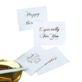 Custom Logo Mini Thank You Card White Bronzing Gift Decoration Card Scrapbooking Party Invitation DIY Deco Supply for Wedding MegaBDM