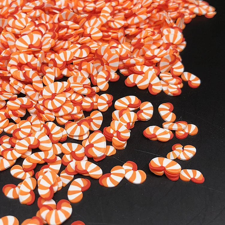 Seafood Shrimp Slices Polymer Clay Toy Red Colored Slime Supplies Clear Fluffy Slime Accessories and Charms