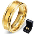 2025 Newest Design 8 mm His and Her Set Gold 18 k Couple Tungsten Stainless Steel Wedding Rings