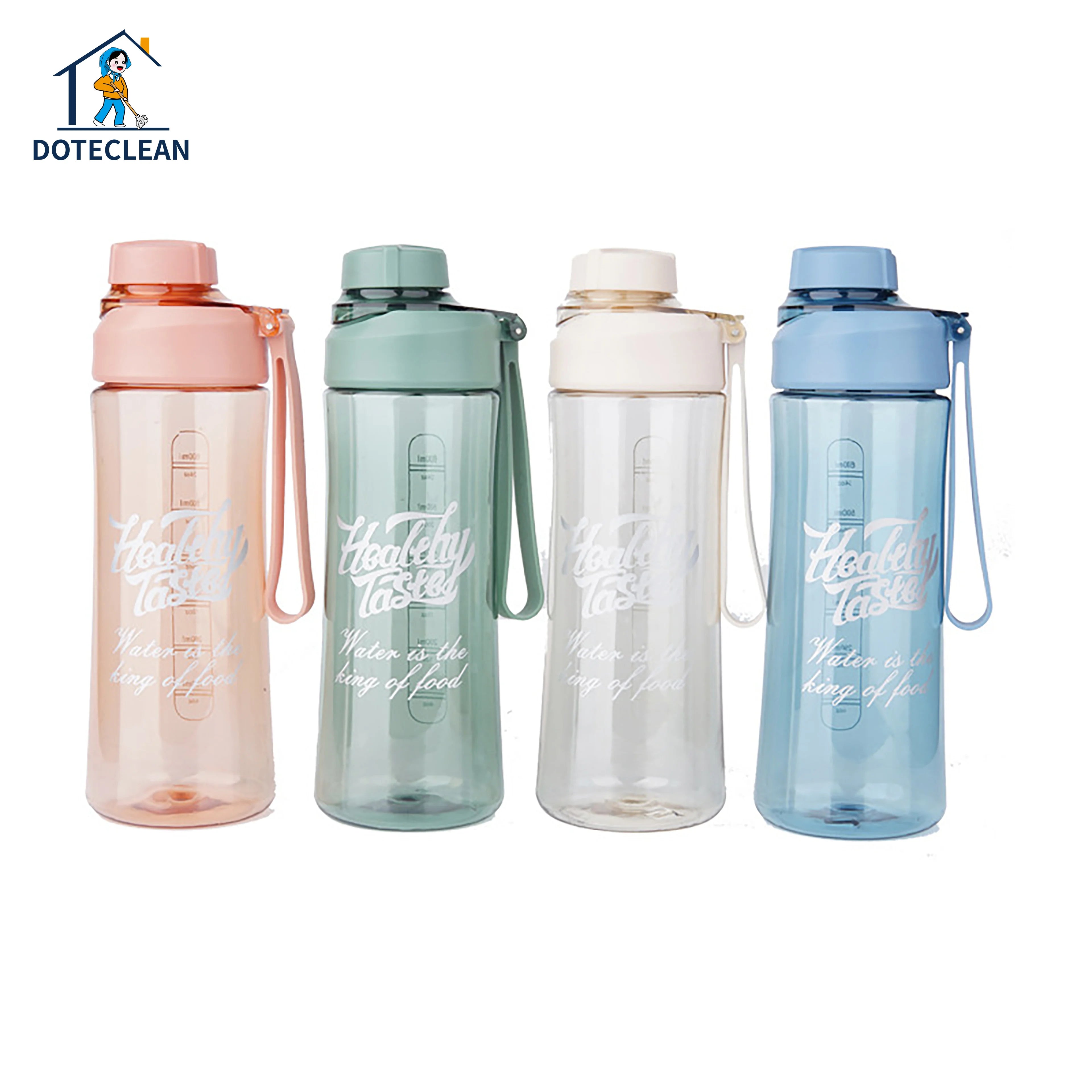 Custom Logo 600ml Eco-Friendly Plastic Sports Water Bottle Handle Portable for Travel Outdoor Gym Use Boiling Water Applicable