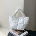 New Arrival Soft Cotton Padded Tote Bag Designer Winter Quilted Handbags for Women