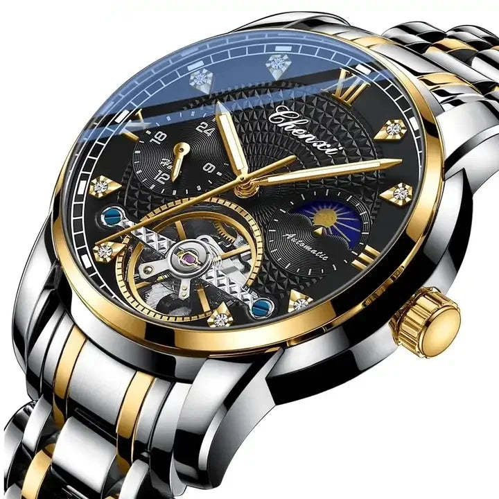 CHENXI 8870 New Automatic Date Mens Quartz Watches Business Waterproof Luxury Stainless Steel Watch for Men Fashion Machinery