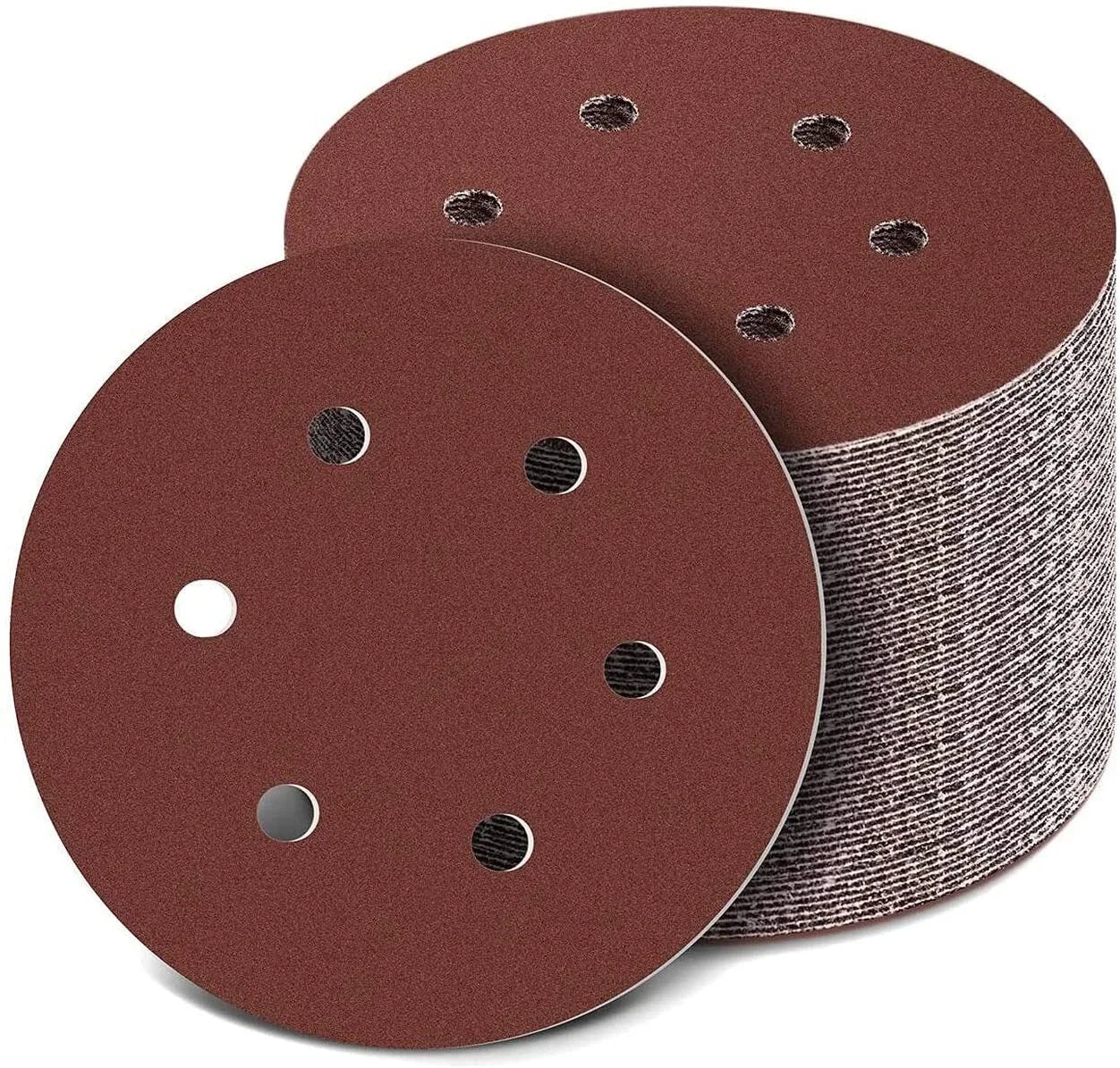 DE Warehouse 24H Shipping Free Delivery 100pcs Sander Pads 150mm 6-Hole Sanding Discs 40-400 Grit Hook Loop Abrasive Discs