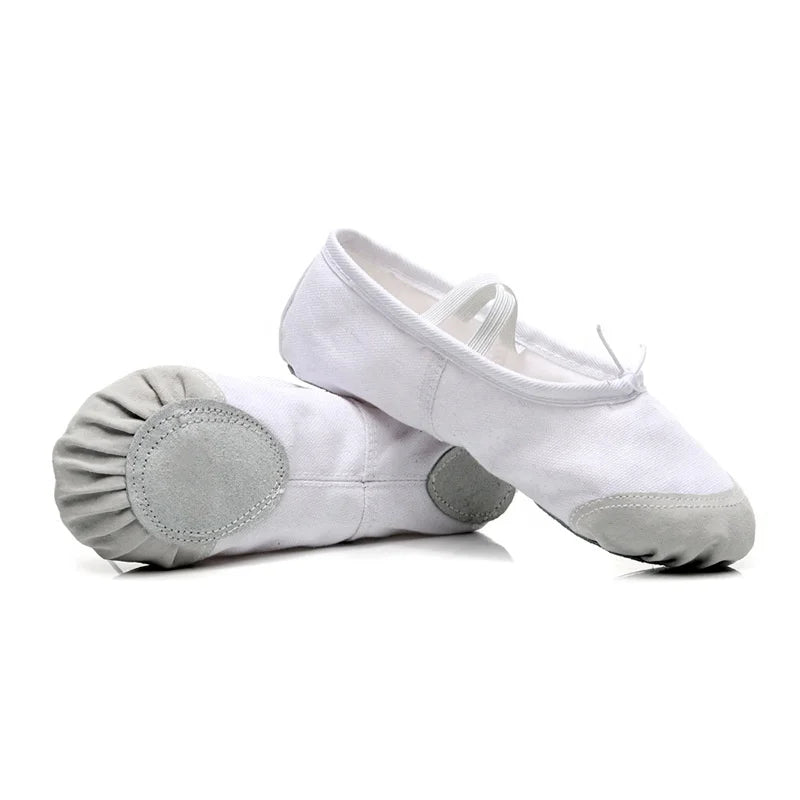 Hot Selling Colorful Disposable Dance Shoes Cheap Girls Stretch Canvas Dance Ballet Shoes for Girls