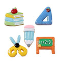 School Supplies Resin Craft Mini Flatback Pencil Scissors Set Book Cabochon for Students Jewelry Making Kids Gift Decorations