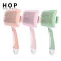 Factory Wholesale Custom Logo Plastic Self Cleaning Cat Wire Brush Dog Pet Grooming Slicker Brush Hair Remover Comb