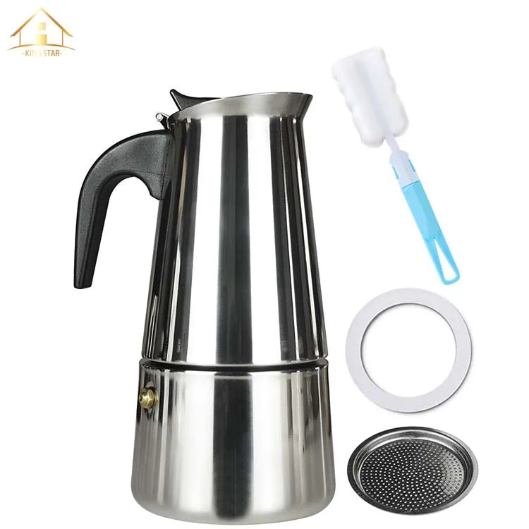 Stainless Steel Stovetop Moka Pot Espresso Maker Percolator