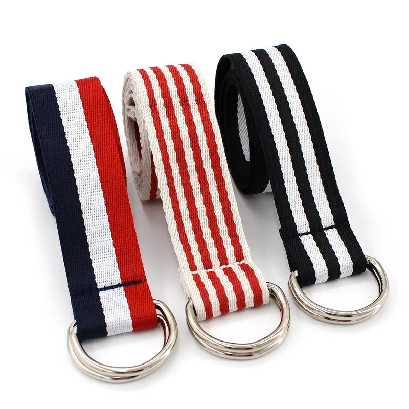 Custom Printed Polyester Fabric Belt Women Elasticity Fashion Webbing Canvas Belt Plus Size Belt