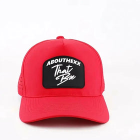 Custom 6 Panel Black Acrylic Closed Back Cap Fitted Hat 3D Embroidery Logo Green Underbrim Hip Hop Snapback Cap
