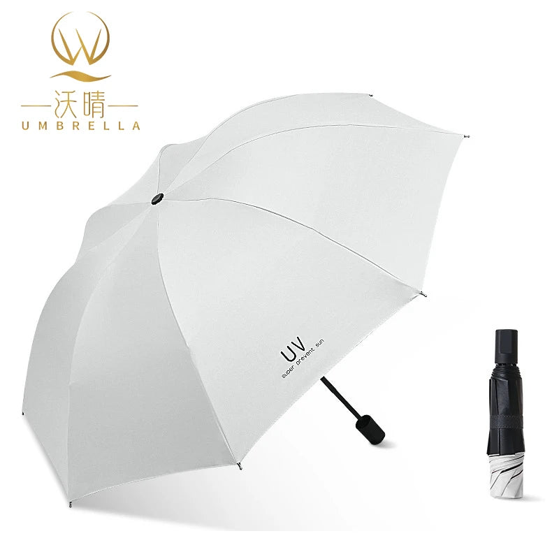 Ready Ship 3 Fold Manual  Uv Vinyl Sun Umbrella Custom Advertising Umbrellas