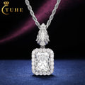 New Design Hip Hop Jewelry Gift 925 Sterling Silver VVS Moissanite Cushion Cut CZ Gemstone Dragon Head Clasp Charm Pendant