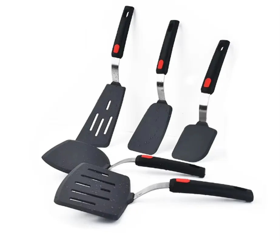 2024 Silicone Spatula Turner Set Heat Resistant Cooking Spatulas for Nonstick Cookware Large Flexible Kitchen Utensils BPA Free