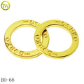 Luxury Safety Heavy Duty Flat Metal Rings Personal Logo Decorative O Buckle for Swimwear Good Plating Parts Stylish Flat Metal O