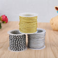 Wholesale Braid Metallic 2mm 3mm 4mm 5mm 7mm Gold Silver Soutache Cord Soutache Trim Jewelry Cords